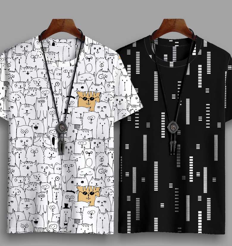 TIGERSNAKE Printed Men Multicolor T-Shirt