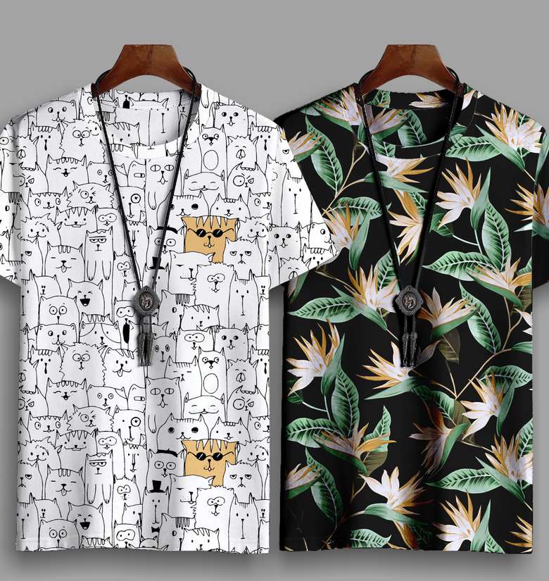 TIGERSNAKE Printed Men Multicolor T-Shirt