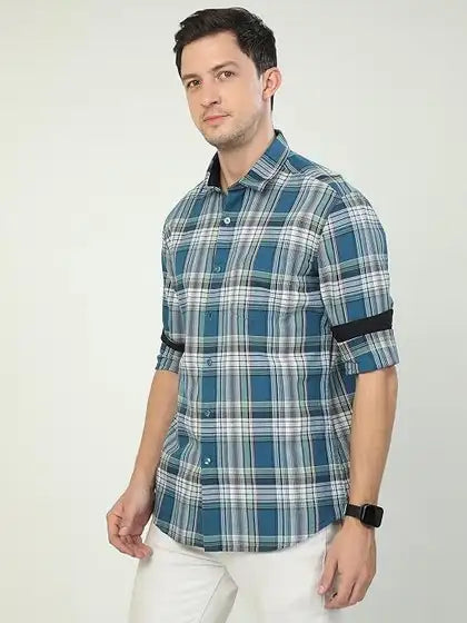 Classic Polo Men Checkered Casual Multicolor Shirt