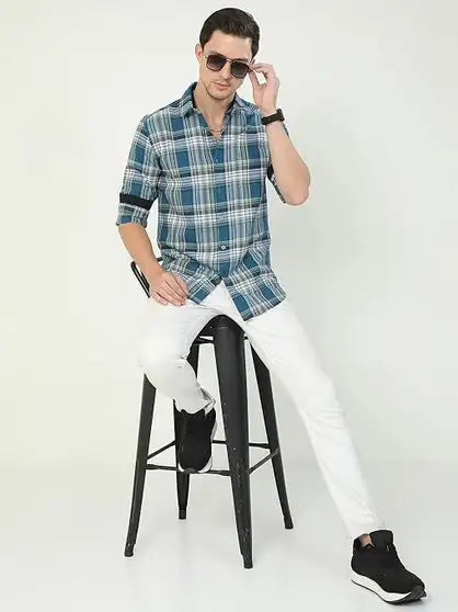 Classic Polo Men Checkered Casual Multicolor Shirt