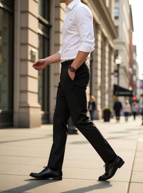 Fit Men Black Trousers