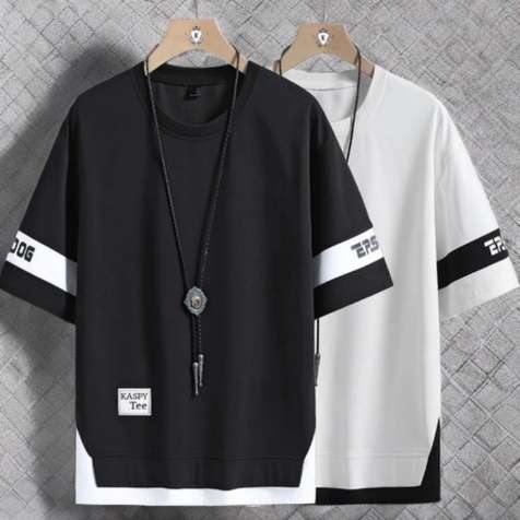 KASPY Printed Men Black, White T-Shirt