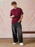 Men Light Washed Baggy Jeans