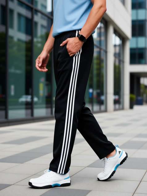 Fashion Jeans Men Black Track Pants