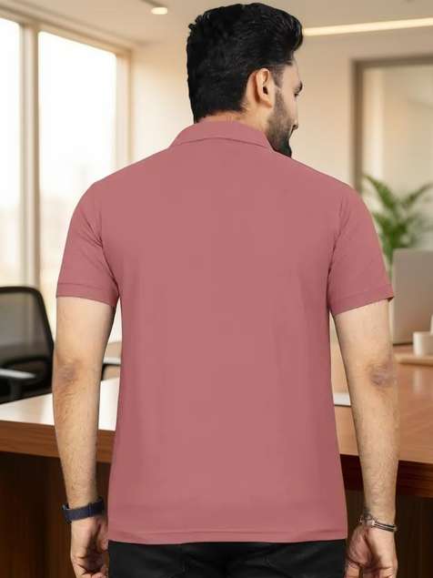 KAJARSS Solid Men Pink T-Shirt