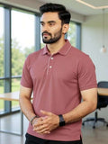 KAJARSS Solid Men Pink T-Shirt