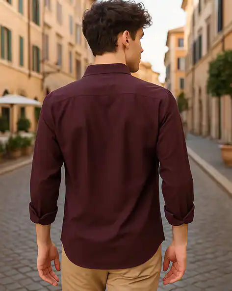 Buda Jeans Co
Men Regular Fit Spread-Collar...