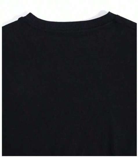 AN FASHION Printed Men Black T-Shirt