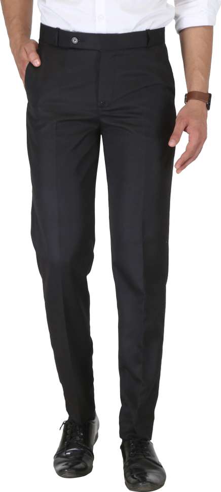 Fit Men Black Trousers