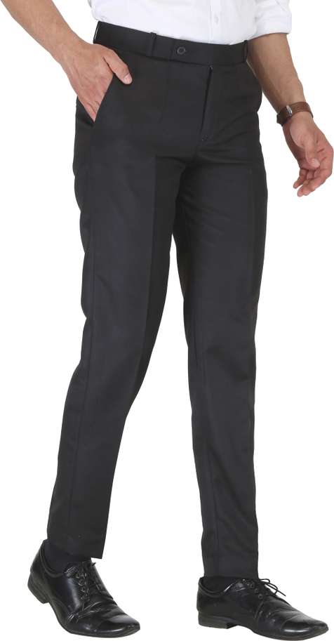 Fit Men Black Trousers