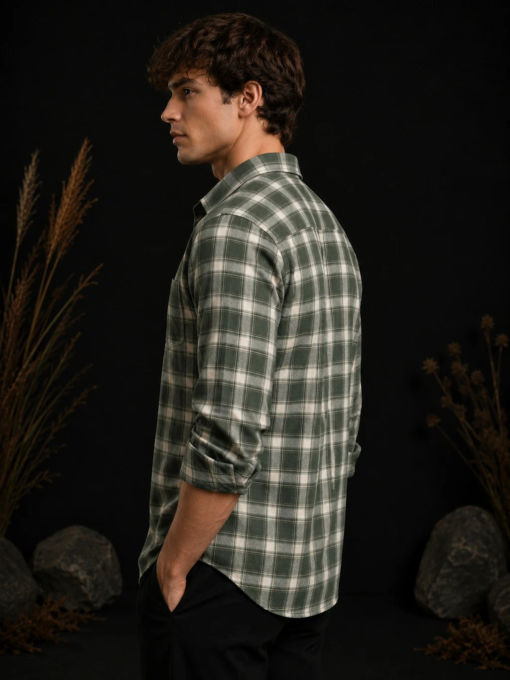 METRONAUT Men Regular Fit Solid Spread Collar Casual Shirt