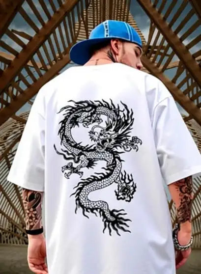 Rino Printed Men White T-Shirt