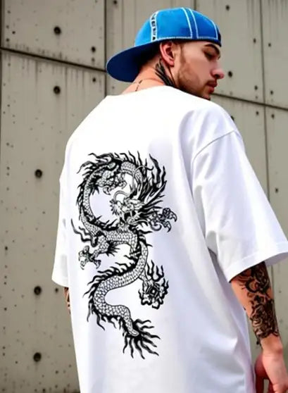Rino Printed Men White T-Shirt